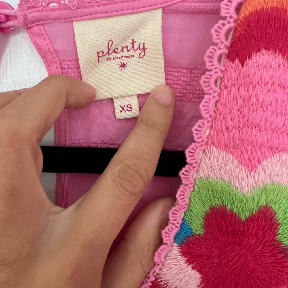 Anthropology floral and pink blouse, worn once